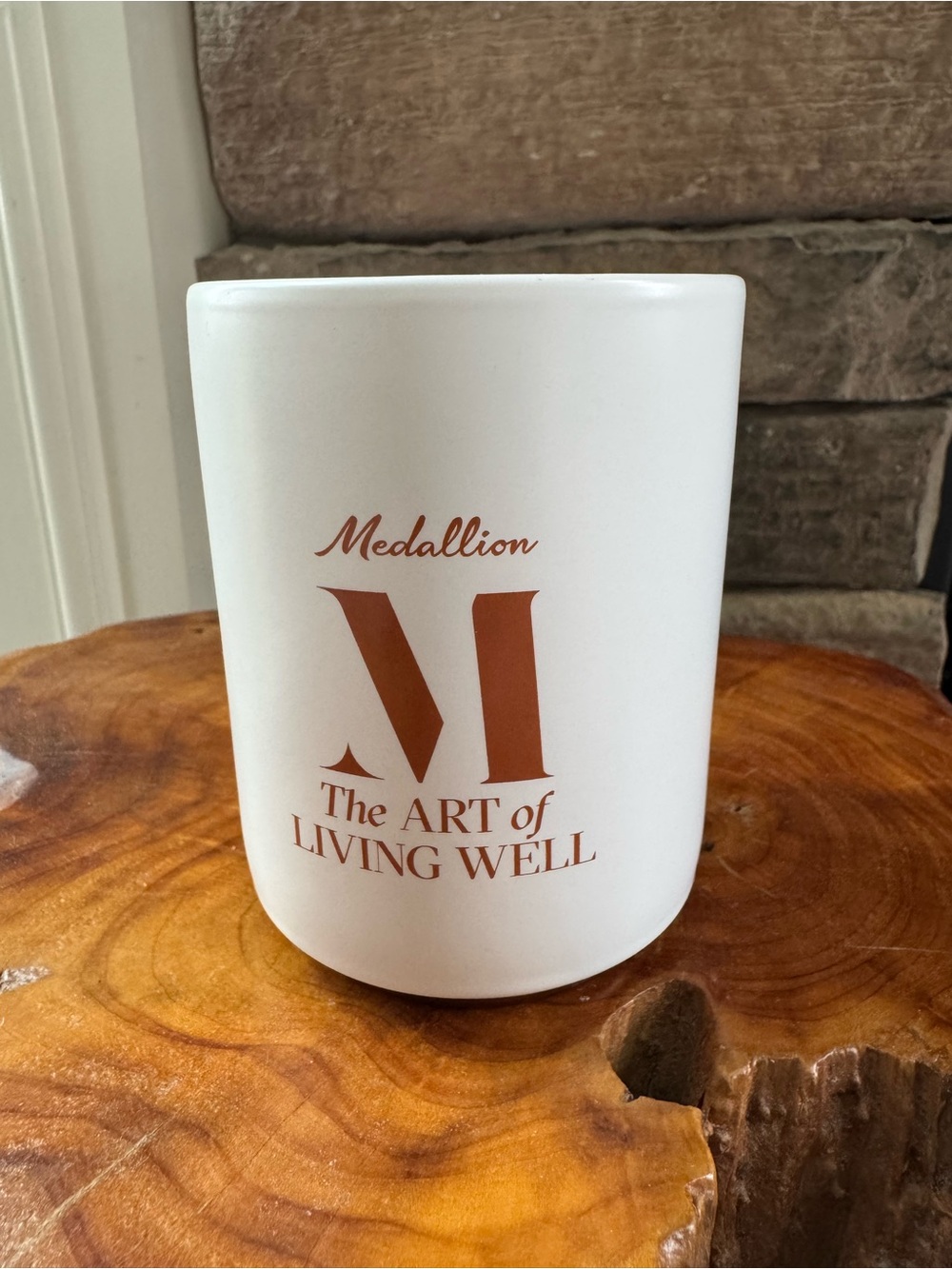 Fellow Monty Latte Cup 12 oz Cream Ceramic Medallion Cabinetry Promo